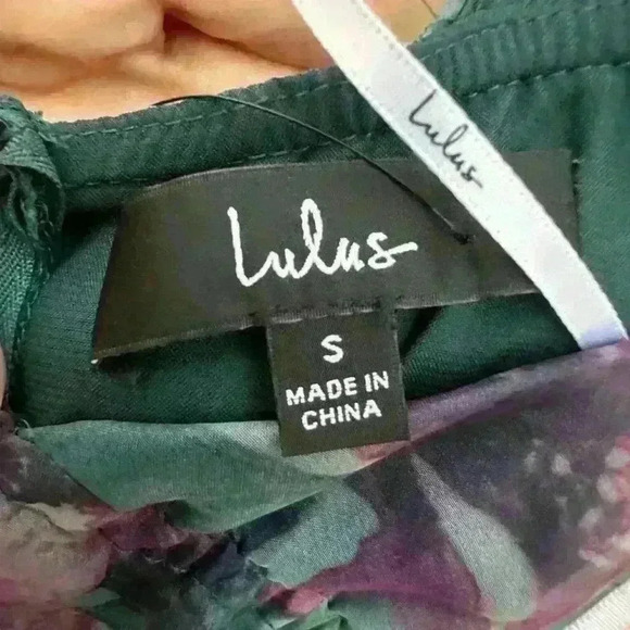 NWT Lulus Garden of Glamour Green Floral One-Shoulder Maxi Dress Cocktail Small - Picture 15 of 15